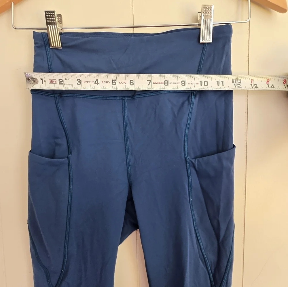 Lululemon Break Free Crop 17” (Nulux) In Night Tide Size 4